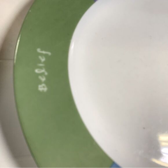 2 Mary Kay Dinner Plates 10” Handcrafted Inspirational Words to Live By no chips - Picture 2 of 6